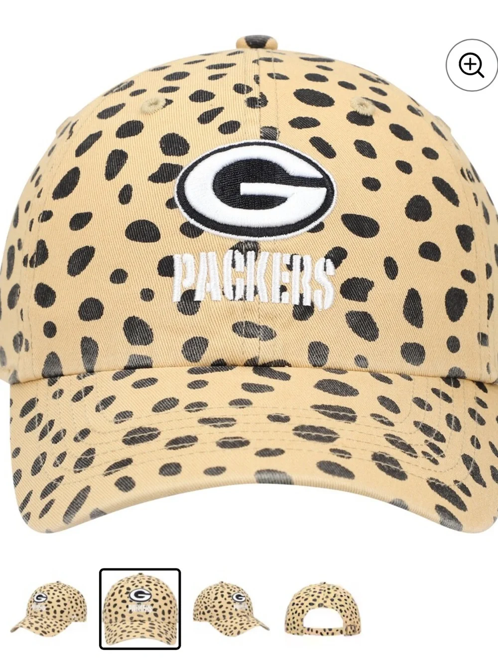 Green Bay Packers ‘47 Tan Cheetah Clean Up Adjustable Hat